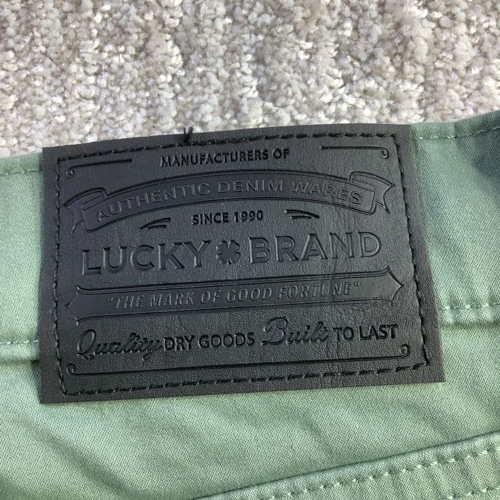 Lucky Brand 410 Athletic Straight Sage Green Advanced Stretch Pants 38 x 30 NWT